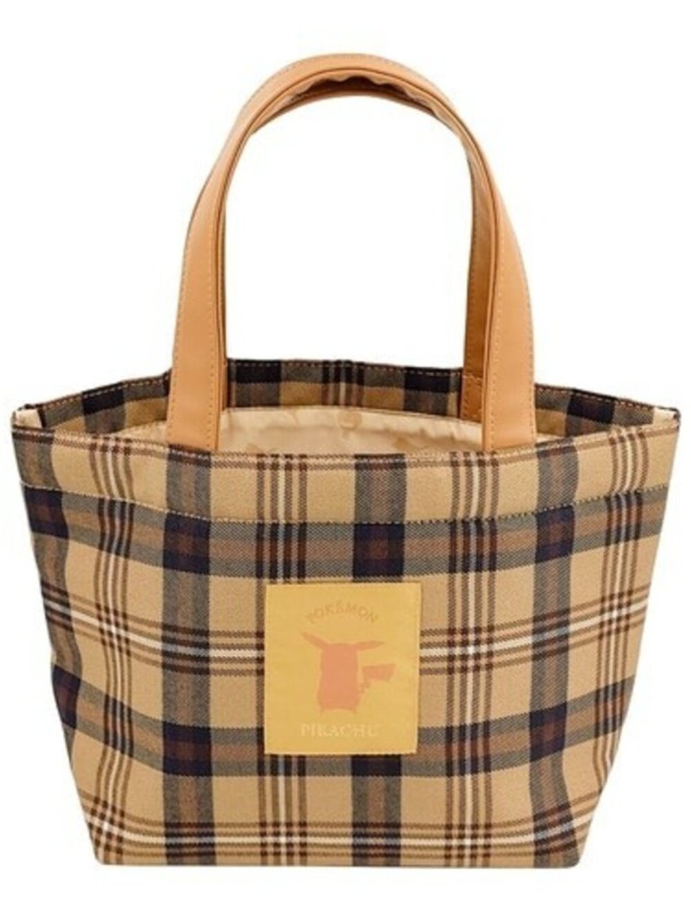 Exclusive Limited Edition COCOART Pokemon Center Pikachu Check Pattern Mini Tote